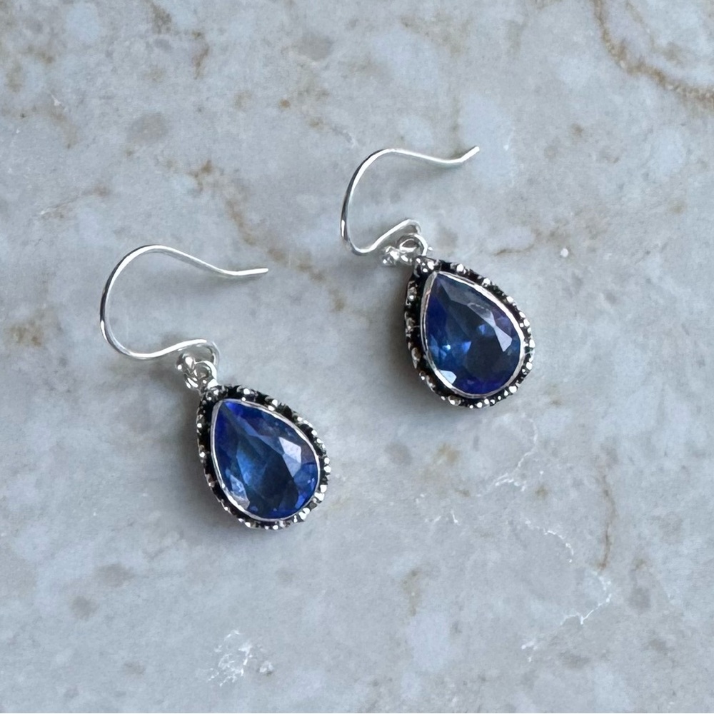 NWOT Sundance Drifting Rain Earrings, Tanzanite, Sterling Silver - Picture 2 of 6